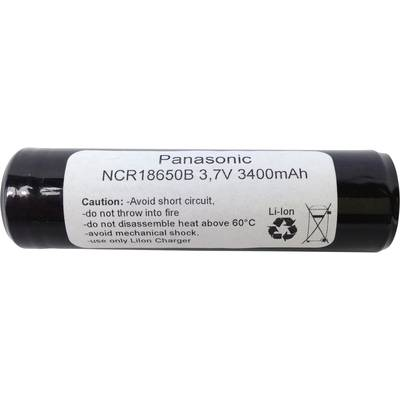 Li-ion akku NCR18650, Panasonic 3.7 V 3400 mAh (O x Ma) 18 mm x 70 mm (NCR18650BPCM)