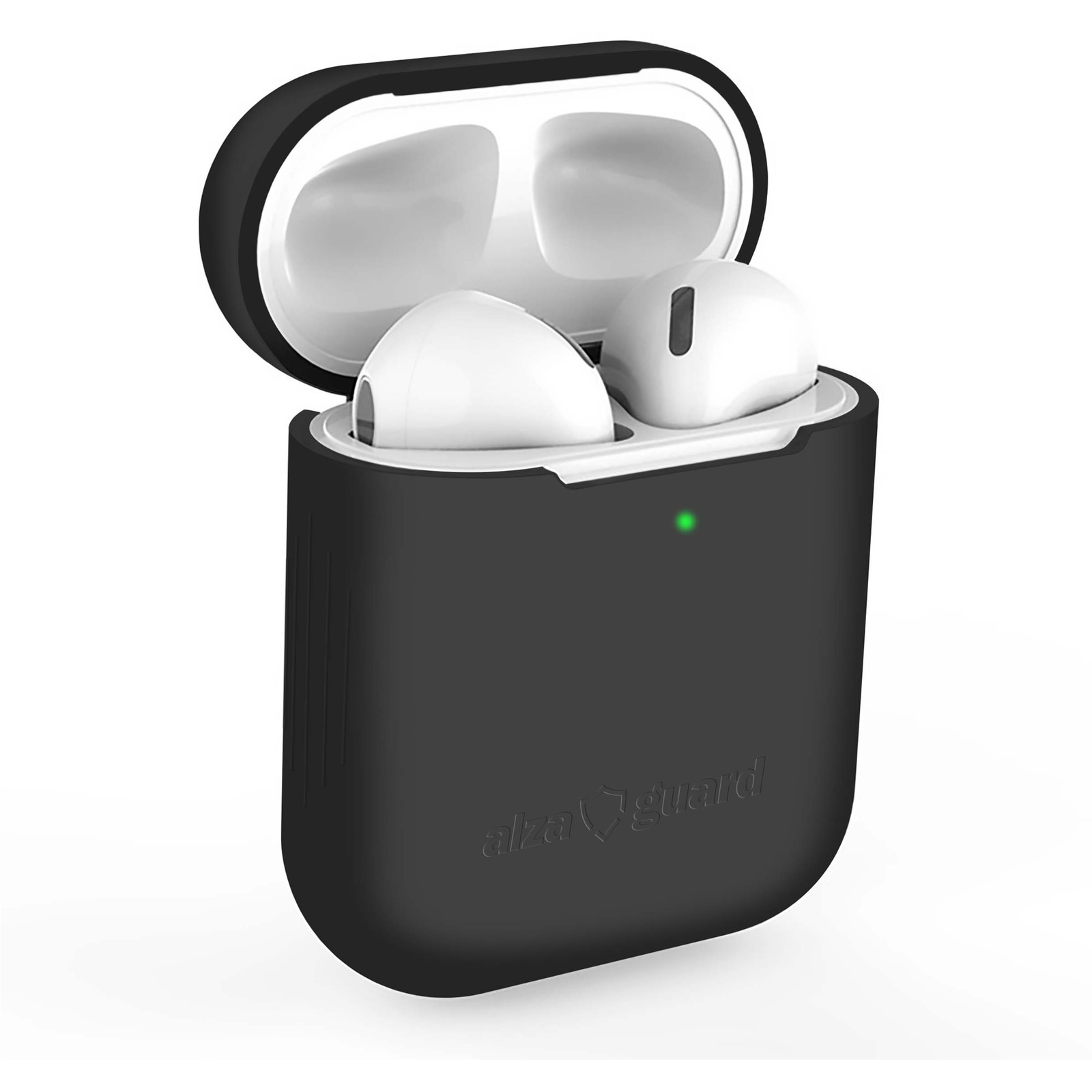 AlzaGuard Skinny Silicone Case Airpods 1. és 2. generáció fekete (AGD-ACSS1B)