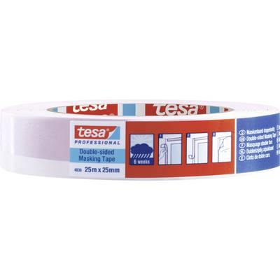 Tesa DOUBLE-SIDED (04836-00001-00) Kétoldalas ragasztószalag ® Professional Pirosfehér (H x Sz) 25 m x 25 mm 1 db (04836-00001-00)