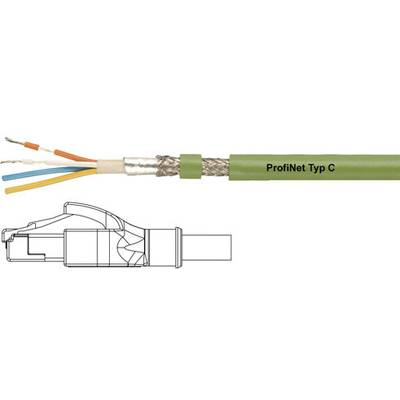 RJ45 Hálózat, PROFInet C Összekötőkábel CAT 5e SF/UTP 0.50 m Zöld PUR köpeny, Fonat árnyékolás, Fólia árnyékolás, Hajlékony belső vezeték Helukabel (806409)