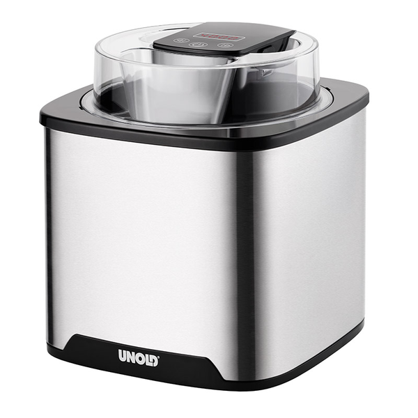Unold 48855 ijsmachine Traditionele ijsmachine 1,5 l 12 W Zwart, Roestvrijstaal Ouvert