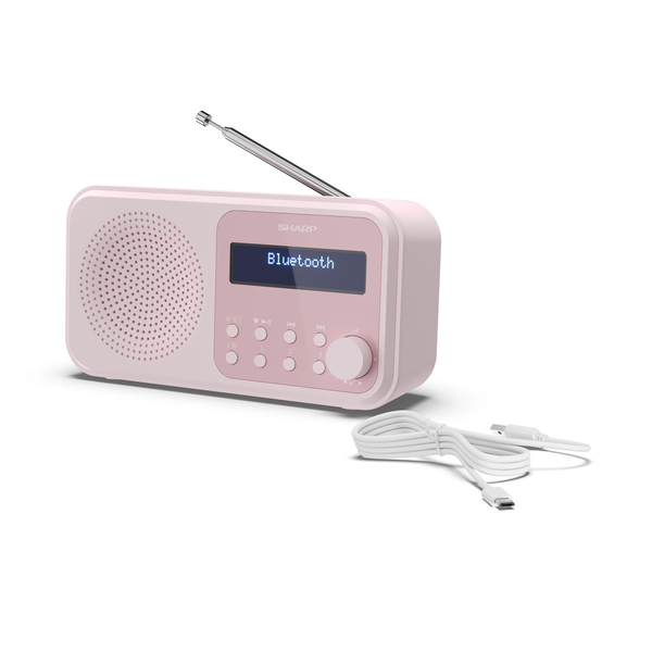 Портативно радио Sharp Tokyo, DAB+, FM RDS, Bluetooth, Розов