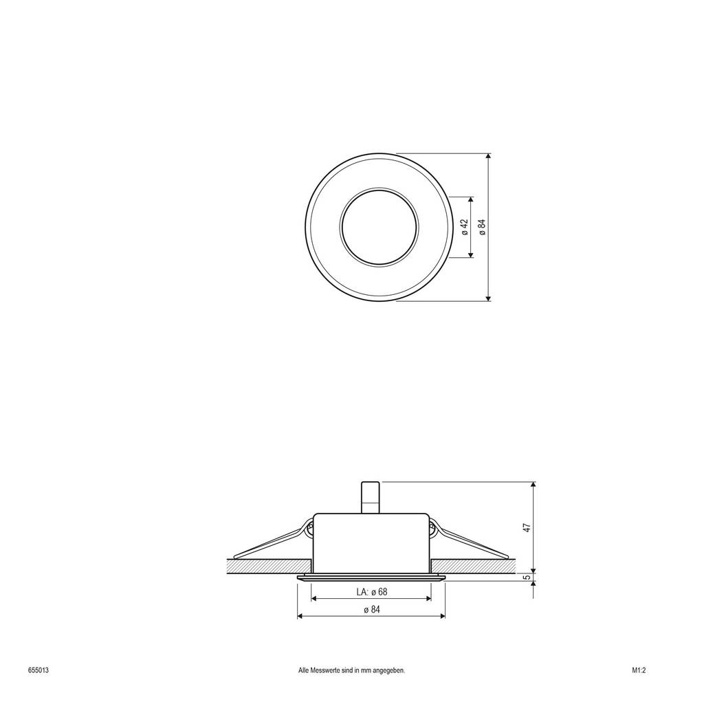EVN Beépítő gyűrű Halogén Nélkül 50 W Króm (655013) (655013)