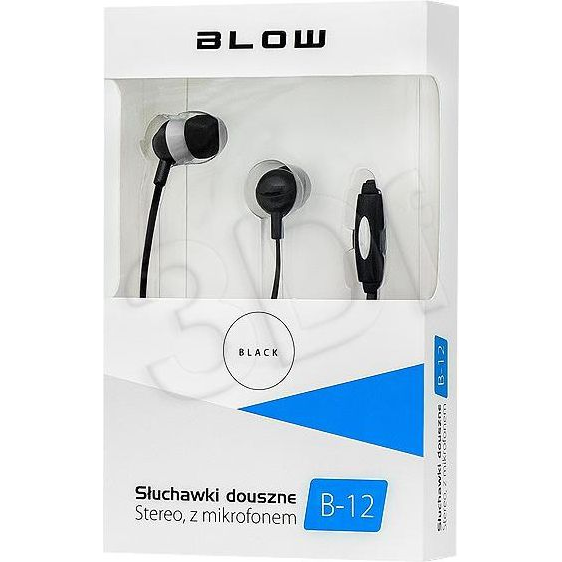 Căști intraauriculare Blow B-12 cu microfon încorporat, negru
