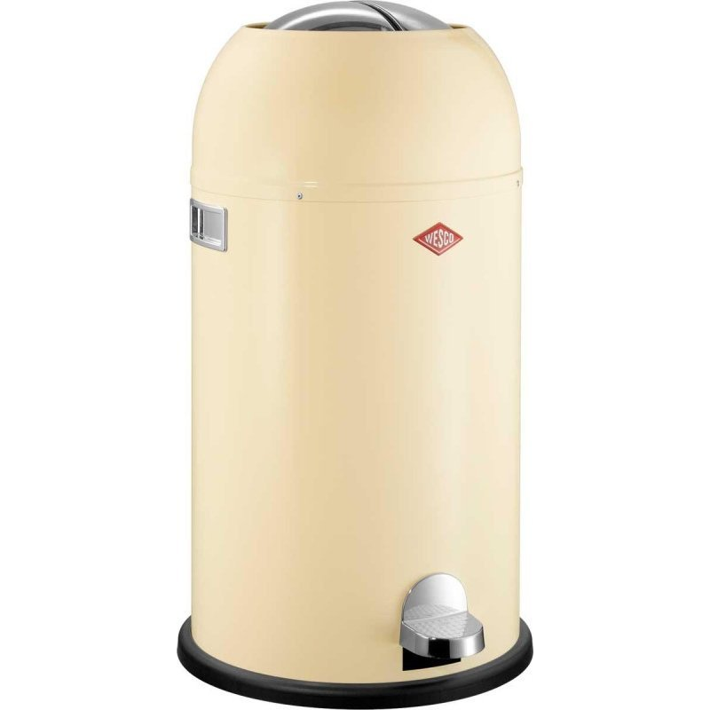 WESCO Kickmaster Soft 33 literes pedálos fém szemetes - Mandula (112768)