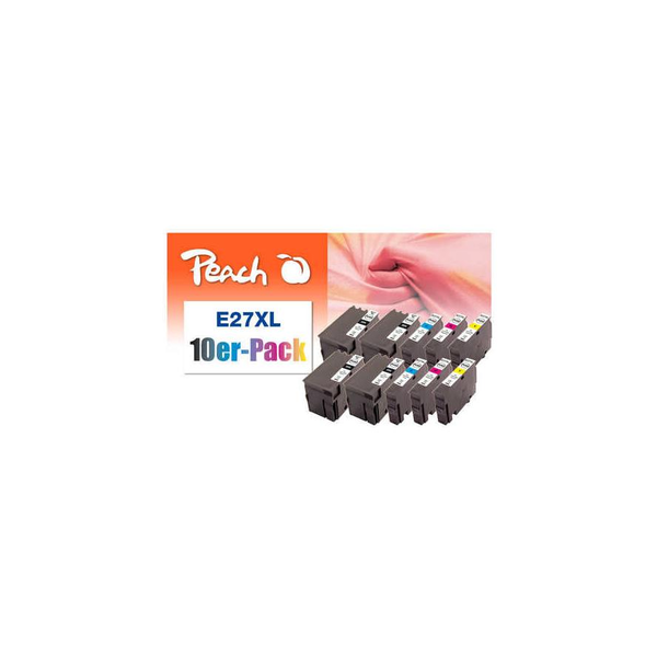 Peach 0F319986 blækpatron 10 stk Sort, Blå, Magenta, Gul