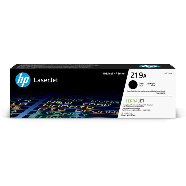 HP 219A оригинална черна тонер касета за LaserJet, 1300 страници (W2190A)