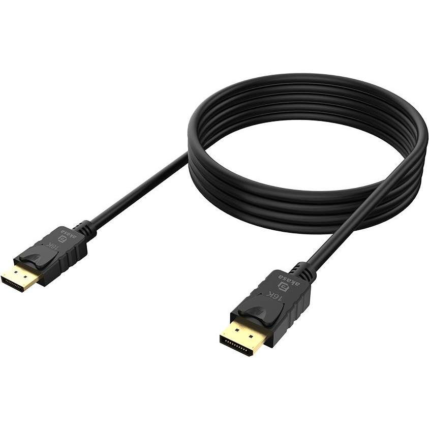 AKASA AK-CBDP27-20BK - 16K DP to DP kábel, 2 m (AK-CBDP27-20BK)