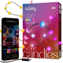 Twinkly Candies 200 RGB LED hvězdy, USB-C, zelená, aplikace, 12m