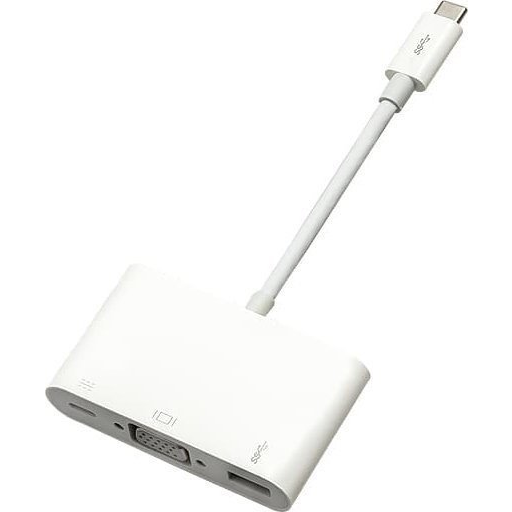 76-102# Usb Adapter Usb-c 3.1 Dugó - vga Aljzat + micro USB Hálózati Aljzat 10cm