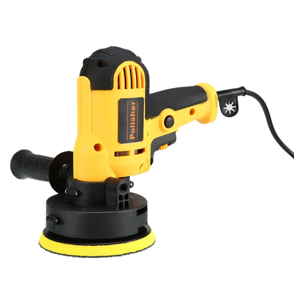 POLÍROZÓGÉP SZETT 220V 700W 125 MM 600-3700/MIN SÁRGA (566401)