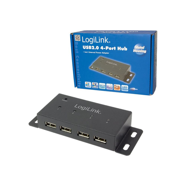 Logilink UA0141A 4-Port USB 2.0 Hub Black