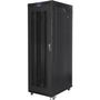 Lanberg 19" szabadon álló rack szekrény 37U/800X1000 perforált ajtó, lapraszerelt, LCD kijelző, fekete V2