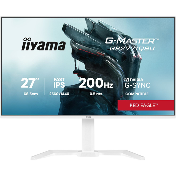 iiyama G-MASTER GB2771QSU-W1 Monitor PC 68,6 cm (27") 2560 x 1440 Pixel Wide Quad HD Bianco
