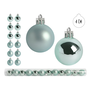 IRIS karácsonyi dísz, pvc gömb türkiz 12db 4cm
