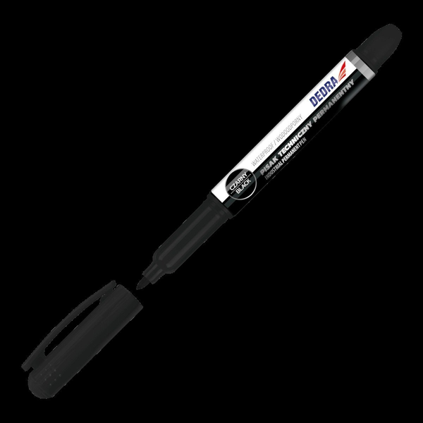 Dedra Tartós Jelölő Fekete Filctoll - 1 mm, 2 db
