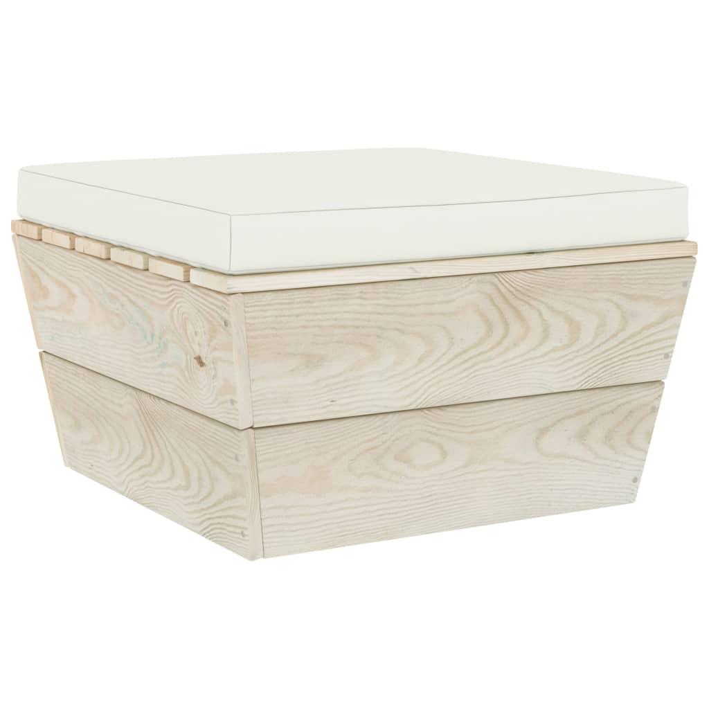 impregnált lucfenyő kerti raklapzsámoly párnával (3063374)