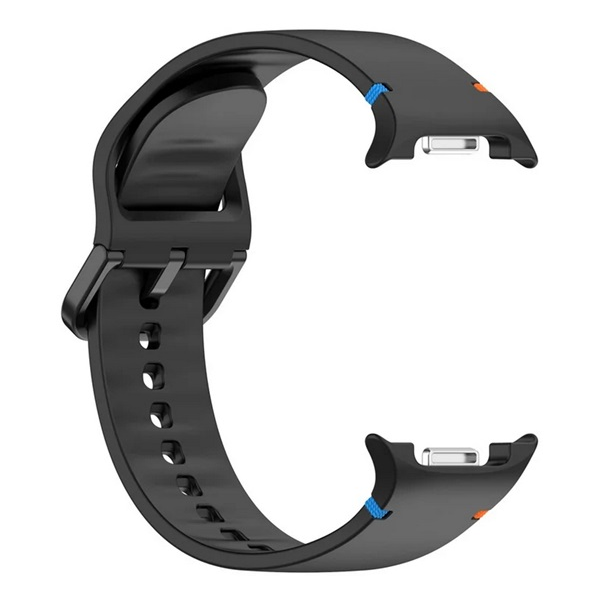 Pótszíj (egyedi méret, S méret, szilikon, állítható) FEKETE SamsungGalaxy Watch 8 eSIM 44mm (SM-L335) / Galaxy Watch 8 eSIM 40mm (SM-L325) "Gigapack csomagolás" (GP-173914)