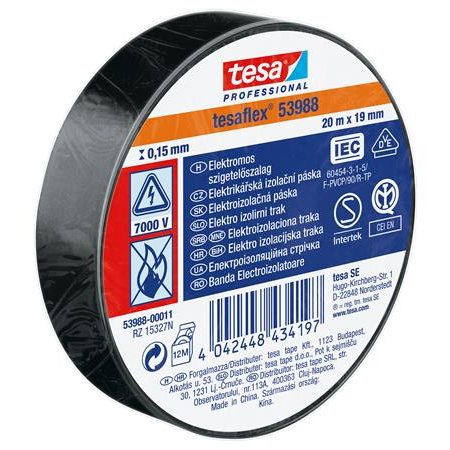 Tesa Professional Szigetelőszalag - Fekete (20m) (53988-00011-00)