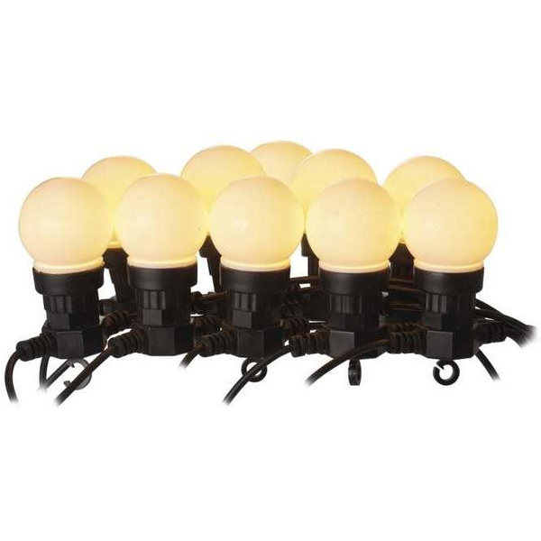 EMOS LED fényfüzér – 10x party égő, opál, 5 m, kültéri és beltéri, meleg fehér