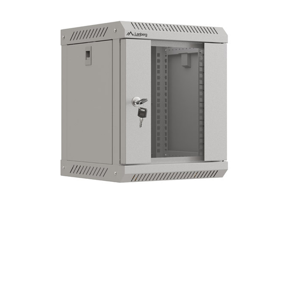 Lanberg 10" Fali rack szekrény 6U 300x300mm - Szürke