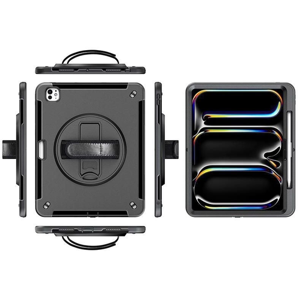 eStuff OHIO Defender калъф за iPad Pro 13 2025/2024 Черно