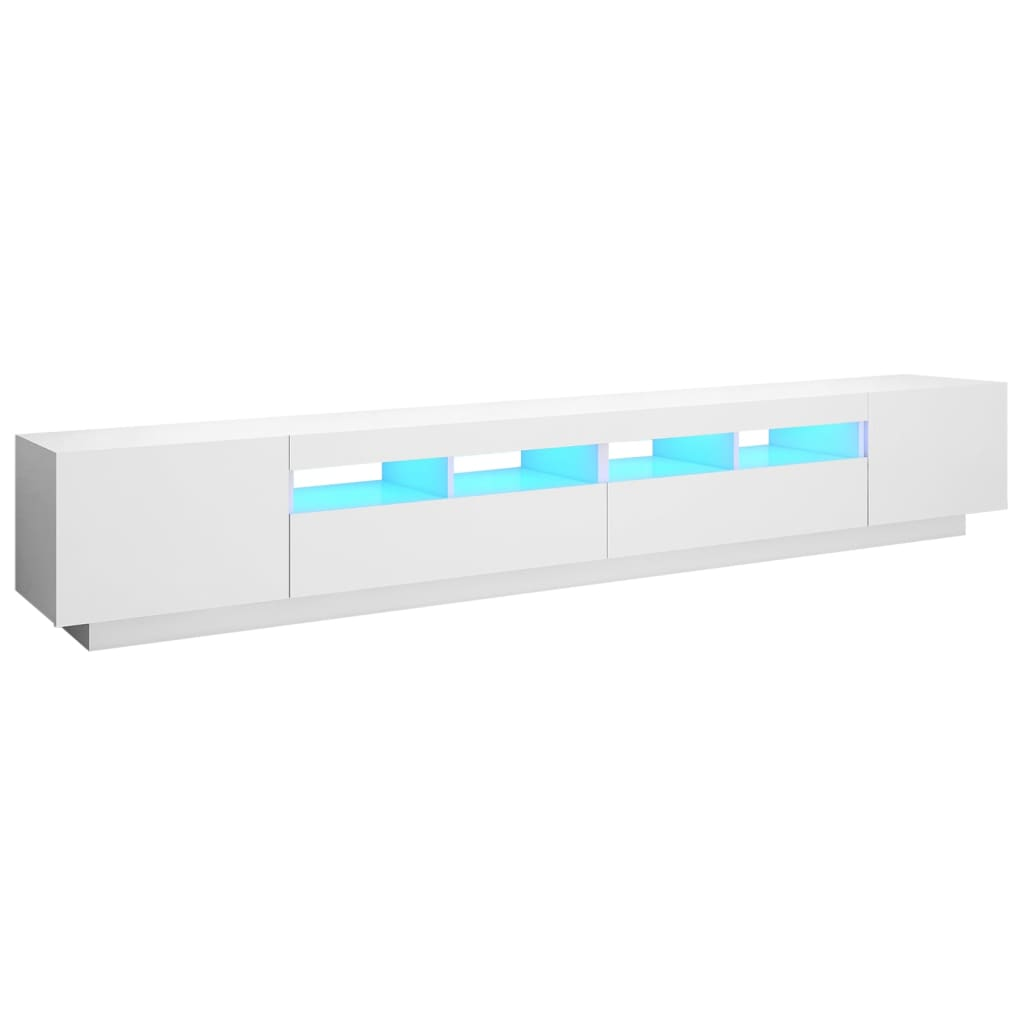 fehér TV-szekrény LED-lámpákkal 260 x 35 x 40 cm (3081915)