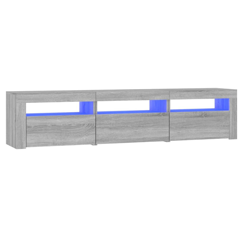 szürke sonoma színű TV-szekrény LED-lámpákkal 180x35x40 cm (3152760)