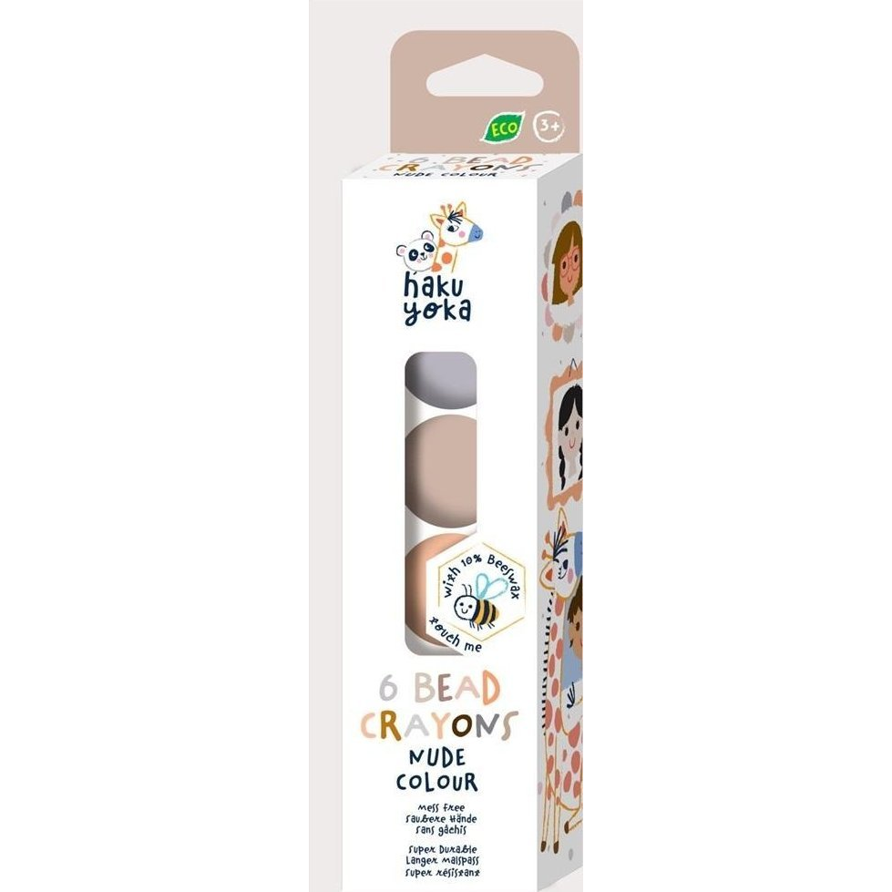 Marokkréta gyöngyök méhviaszos készlet 6 db-os, Macaron színek Haku Yoka (6920773330996)