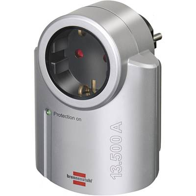 Konnektorba dugható túlfeszültségvédős dugalj, ezüst, 13,5 kA, Brennenstuhl 1506950 (1506950)