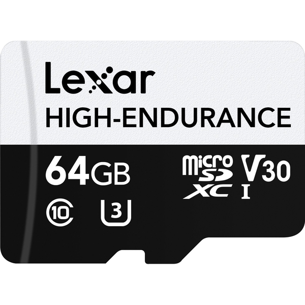 Karta Lexar High-Endurance MicroSDXC 64 GB Class 10 UHS-I/U3 V30 (LMSHGED064G-BCNNG)