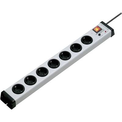 Elosztó túlfeszültség védelemmel, 7 részes, szürke, 1,5 m, 5 kA, Ehmann 0206x00072301 (0206x00072301)