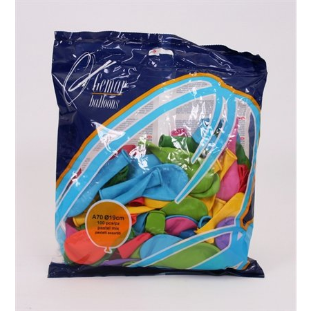 Gemar Balloons Léggömb 18 cm - vegyes színek (100 db) (A70)