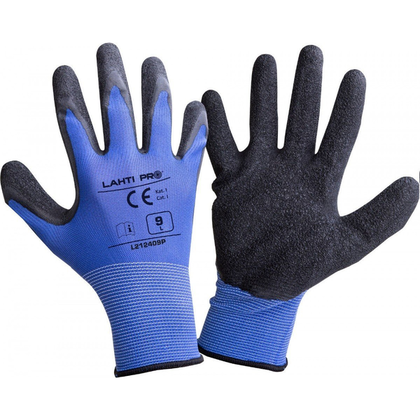 Lahti Pro Latex Kesztyű Kék-fekete L212408p, 12 Pár 