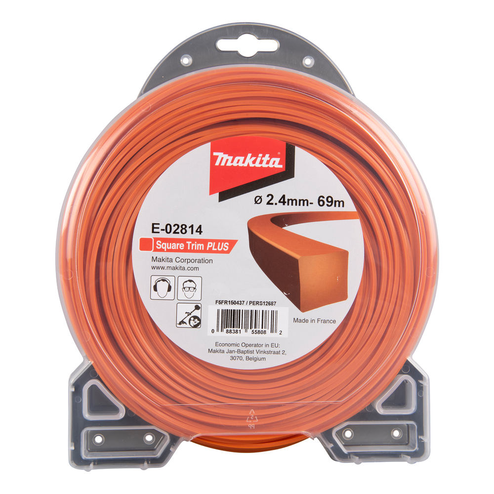 Makita E-02814 2,4mm Szögletes damil (69m) (E-02814)