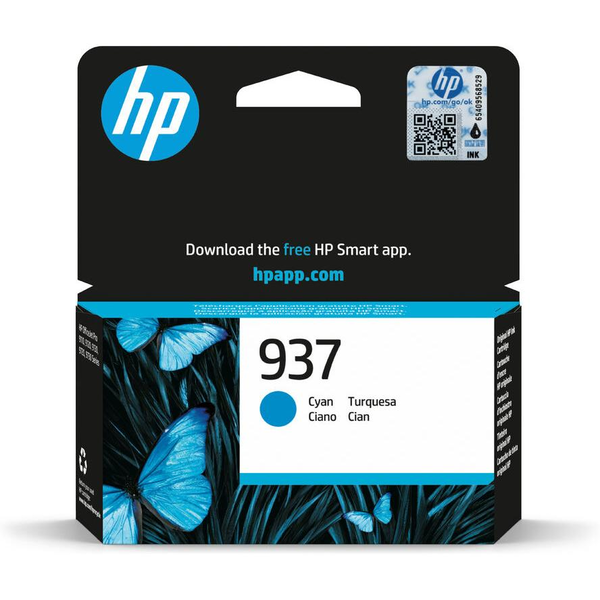 HP 937 Cyan Original Ink Cartridge cartușe cu cerneală 1 buc. Productivitate Standard