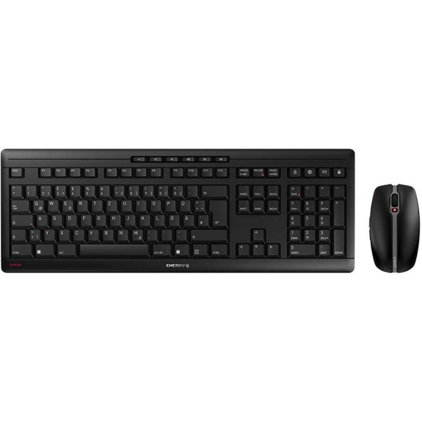 CHERRY Stream Desktop teclado Rato incluído Escritório RF Wireless QWERTZ Alemão Preto