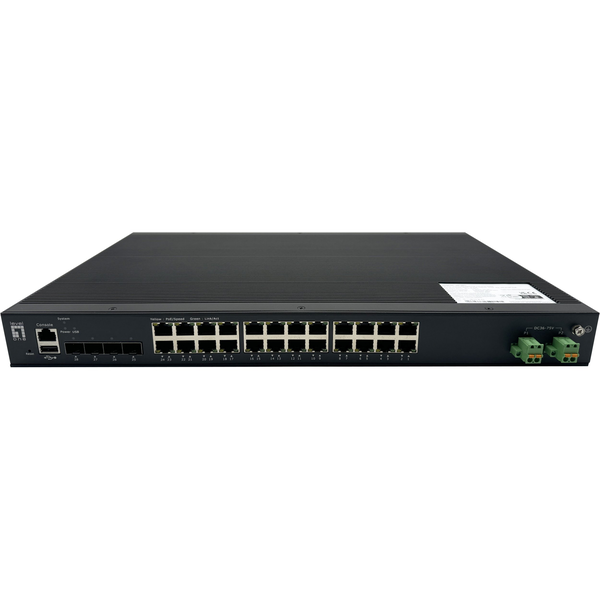LevelOne IXP-2871 netwerk-switch Managed L2+ Gigabit Ethernet (10/100/1000) Power over Ethernet (PoE) Zwart
