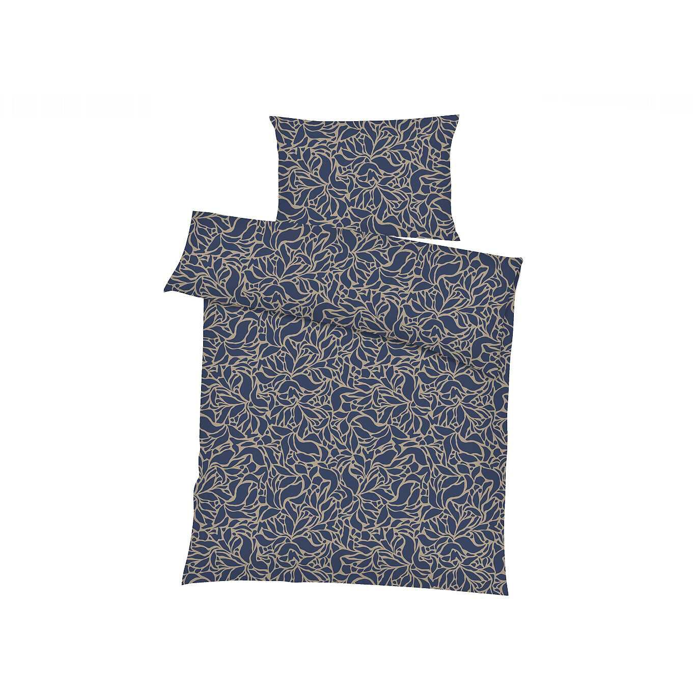 Dadka krepp ágynemű, 140 × 200 cm, 70 × 90 cm, Sorat sötétkék (8596132088518)