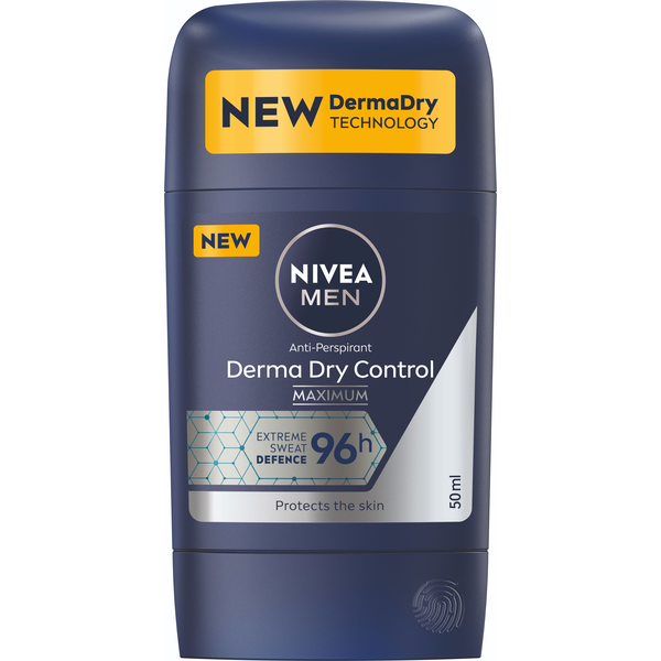 Стик против изпотяване Nivea Men Derma Dry Control, 50 мл