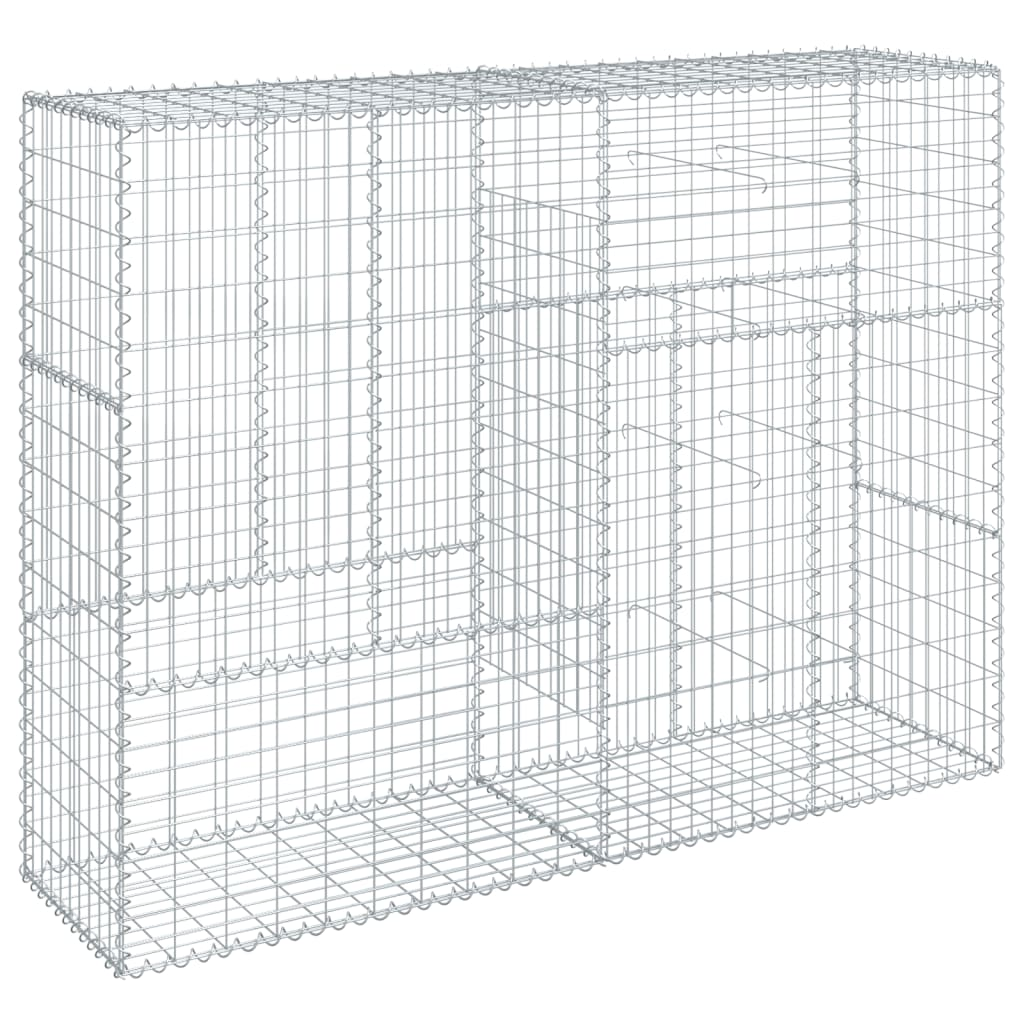 horganyzott vas gabion kosár fedéllel 200 x 50 x 150 cm (3295155)