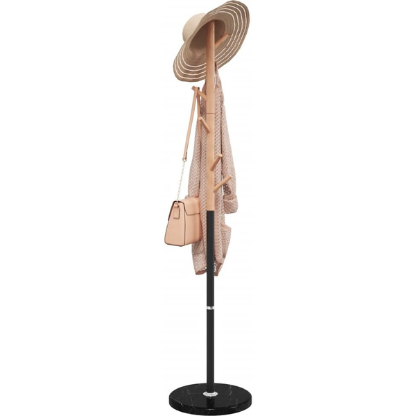 fekete porszórt vas ruhafogas 172 cm