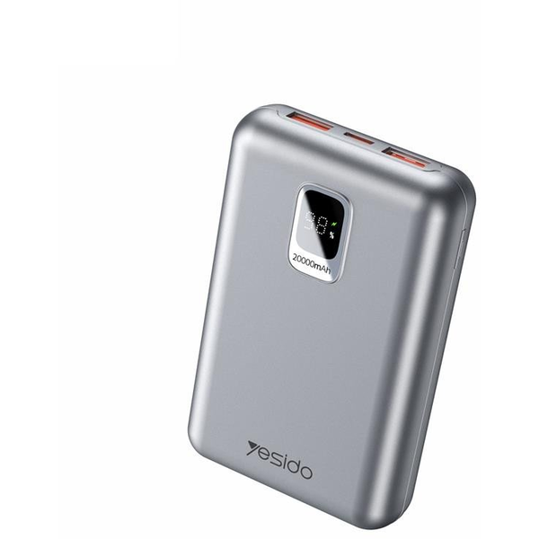Yesido YP47 Power Bank 20000 mAh 22.5W ezüst