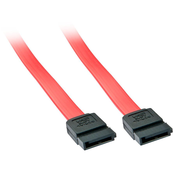 Lindy 33324 SATA-kabel 0,5 m Sort, Rød