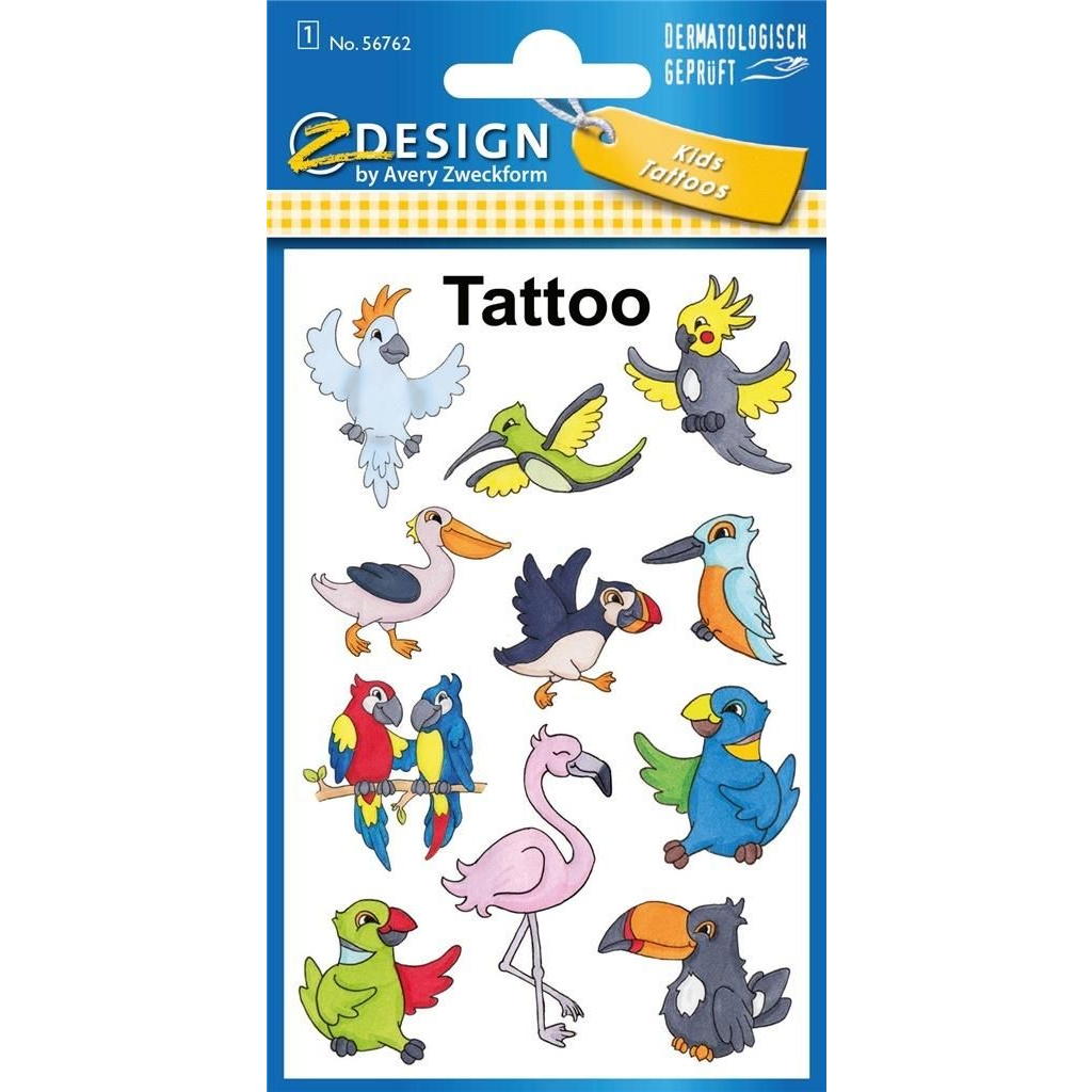 Tetoválás Matrica Avery Madarak (414958)
