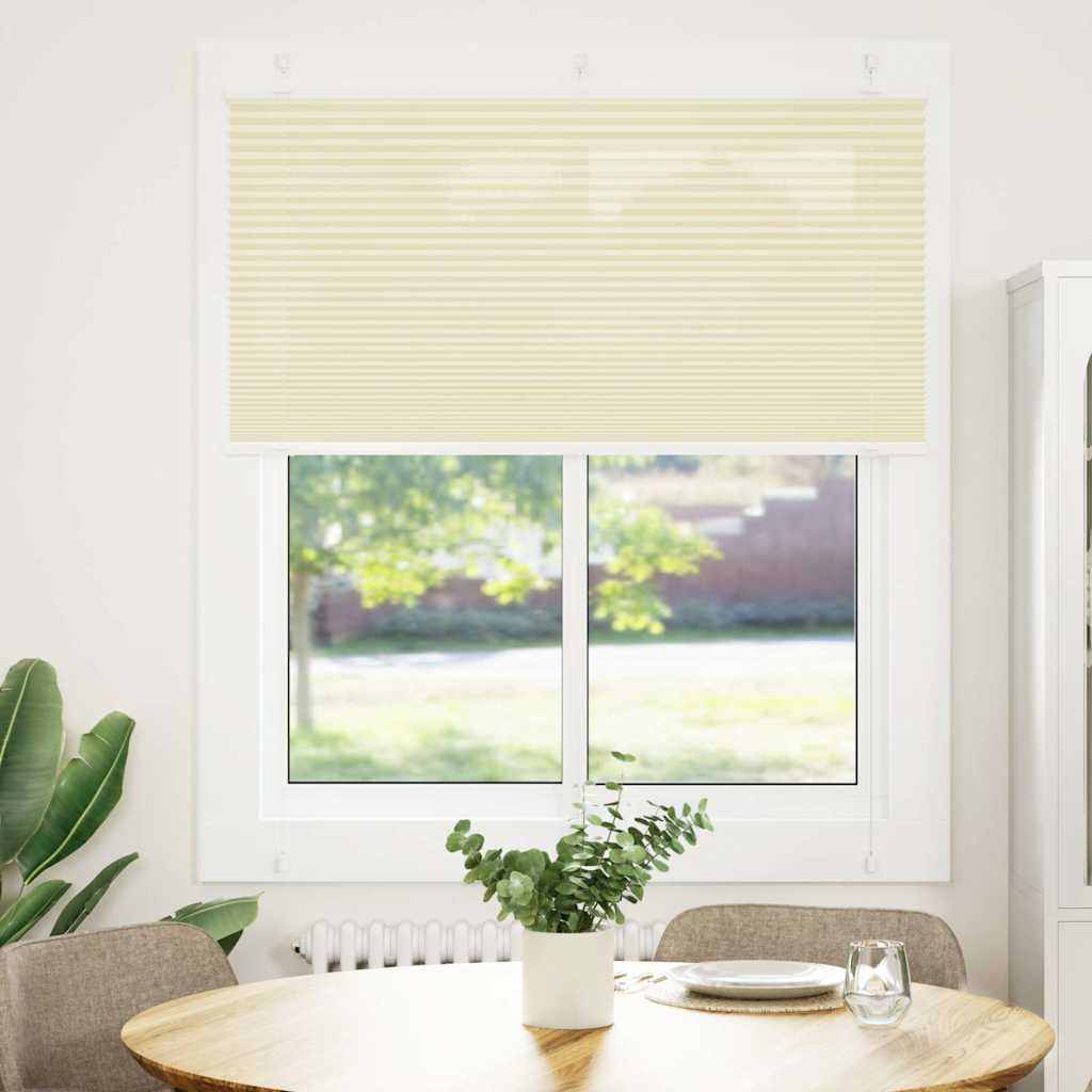pliszírozott redőny krém 115x100 cm szövetszélesség 114,4 cm (4015282)