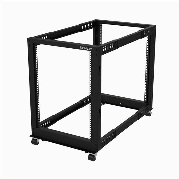 StarTech.com 4POSTRACK15U armario rack Rack o bastidor independiente Negro