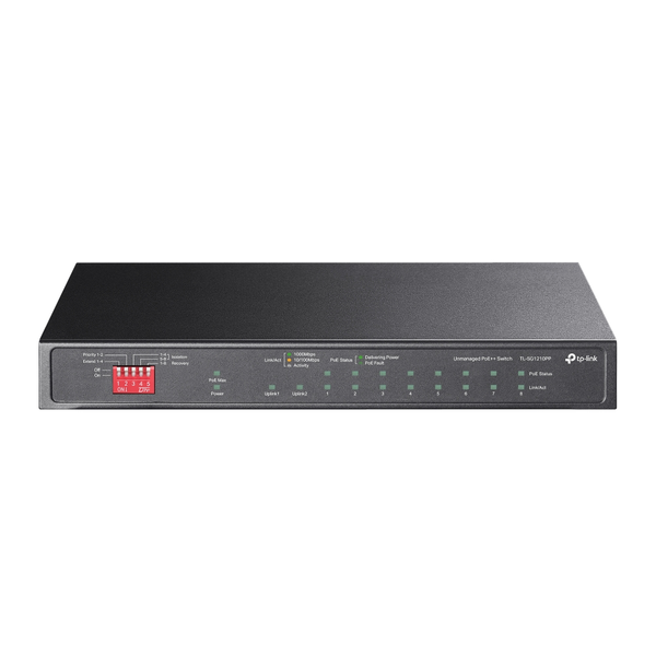 TP-Link TL-SG1210PP netværksswitch Ikke administreret Gigabit Ethernet (10/100/1000) Strøm over Ethernet (PoE) Sort