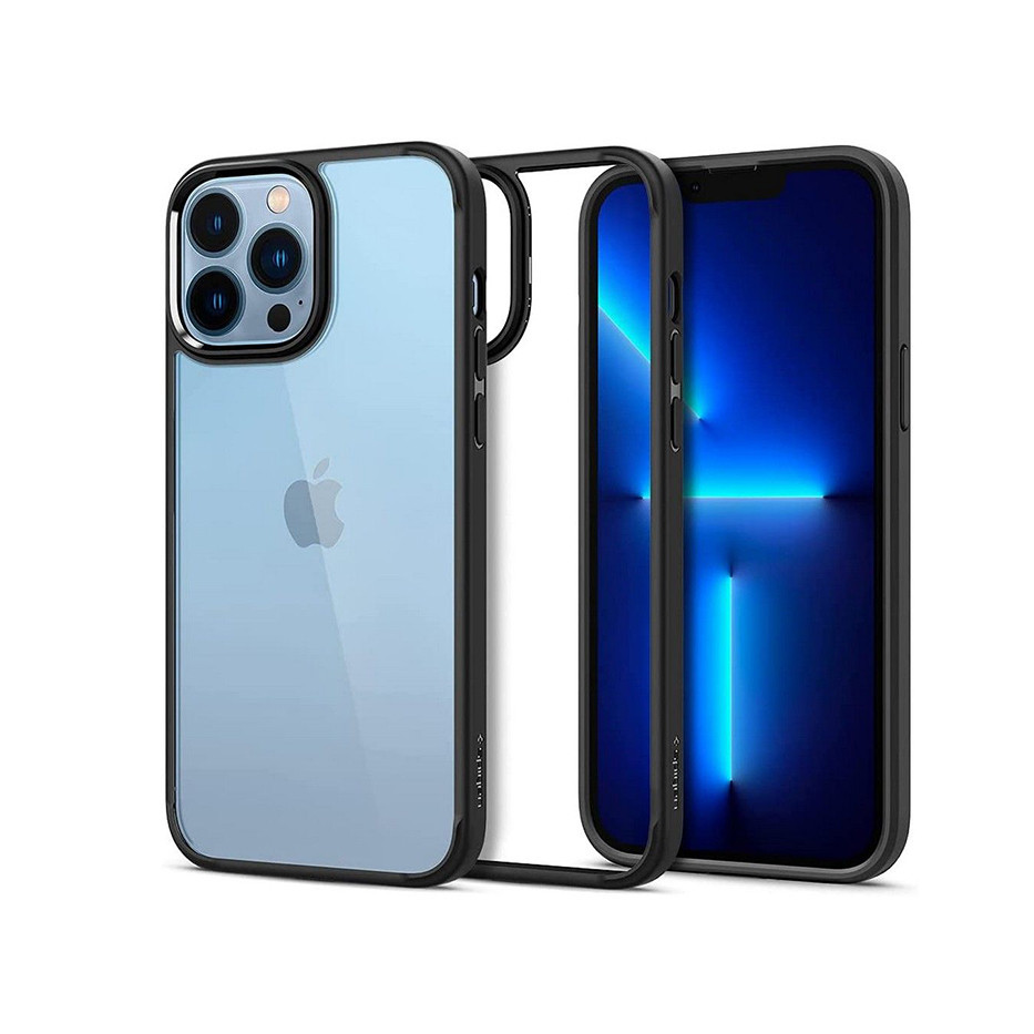 Apple iPhone 13 Pro ütésálló hátlap - Spigen Ultra Hybrid - fekete/átlátszó (SP0135)