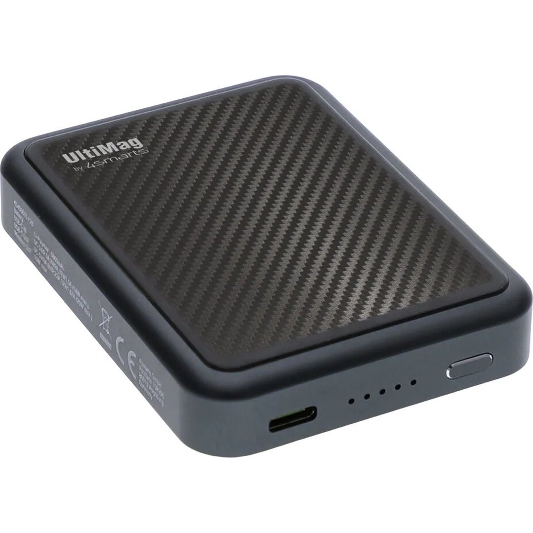 4smarts UltiMag Lucid külső akkumulátor, MagSafe, 5000mAh Li-ion, carbon (456615)